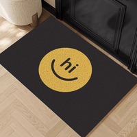 Paillasson minimaliste en forme de lettre à boucles, motif à carreaux, personnalisable, résistant à la saleté, antidérapant, nouvelle arrivée pour entrée