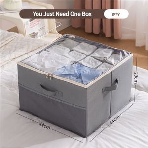 Boîte de rangement pliable en tissu Oxford avec compartiments, organiseur de placard, bacs de rangement pour vêtements, sous-vêtements et chaussettes - Product Image 2