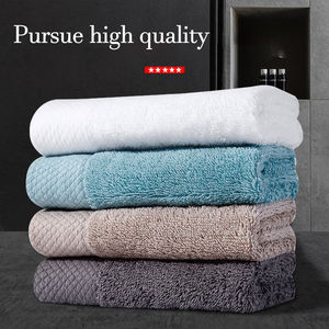 Aumentare l'asciugamano ispessente dell'asciugamano bianco in cotone pieno non fa cadere i capelli LOGO di colore su misura 2024 all'ingrosso - Product Image 5