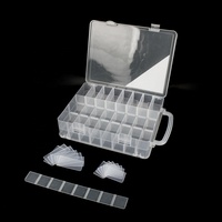 Organisateur de rangement pour fils double face 29628, boîte à cosmétiques en plastique pour vernis à ongles, boîte à couture avec compartiment réglable