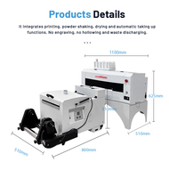 Printer DTF Otomatis dengan Garansi 1 Tahun Baru, Head Print Epson 30cm, Mudah Dioperasikan untuk Produksi Pabrik