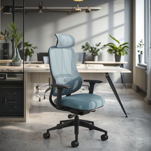 Sedia Ergonomica <span class=keywords><strong>da</strong></span> Ufficio Girevole con Schienale Reclinabile in Rete, Imbottita, per Conferenze, Vendita all'Ingrosso - Product Image 1
