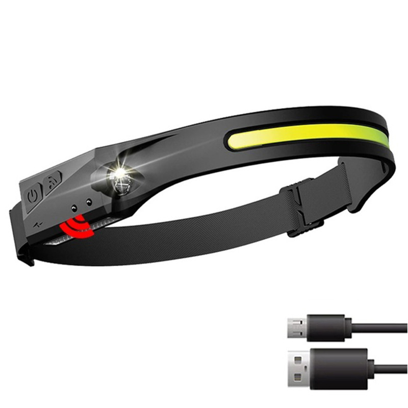 350 Lumen Outdoor High Power 10W COB Flood Head Lights USB Rechargeable XPE LED headlamp