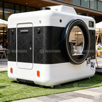 Kiosque mobile de style caméra artistique pour la vente au détail, la restauration rapide et les services aux petites entreprises