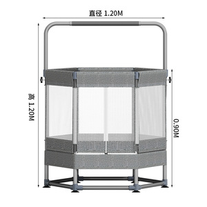 Novo design de cama de salto redonda para crianças, mini trampolim de segurança para fitness interno - Product Image 2