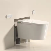 Ensemble WC intelligent OEM avec bidet intégré, chauffage, commande vocale et télécommande – Cuvette de toilettes moderne pour salle de bain