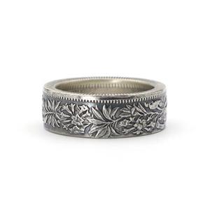 Bague tendance en gros avec pièce de <span class=keywords><strong>2</strong></span> <span class=keywords><strong>francs</strong></span>, motif étoile d'Edelweiss, bague modifiée unisexe pour couple, style personnalisé, vente chaude - Product Image 6
