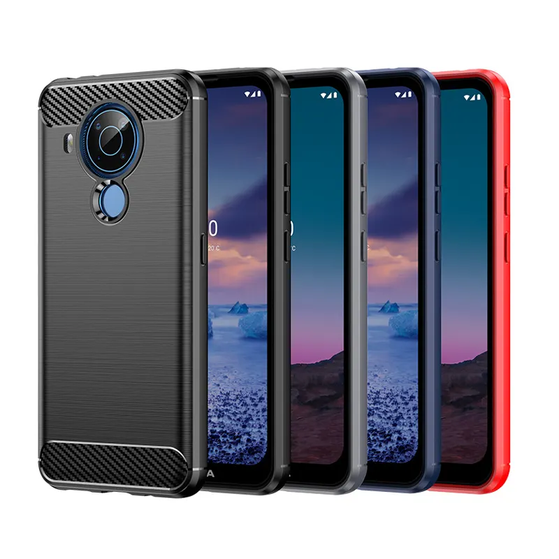 Hot Selling High Quality Shockproof Soft TPU Carbon Fiber Mobile Phone Cover For Nokia 5 5.4 5.3 5.1 Case