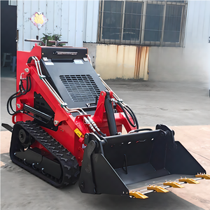Pengiriman gratis Euro 5 Minicargador Mini diesel Track Loader Skid Steer dengan pemotong rumput - Product Image 1