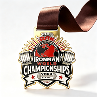 Médaille de musculation personnalisée en métal, pour haltérophiles, barre de musculation, qualité robuste, prix, récompense, cadeau pour les vainqueurs, force