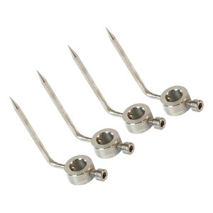 Juego de 4 Espetos de Acero Inoxidable para Asadores de 6-8 mm, Cromados - Product Image 1