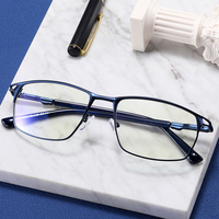 2024 MS 91352 nouveaux hommes Design de mode classique carré métal lunettes cadres optique Anti-lumière bleue lunettes