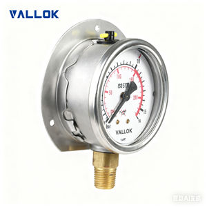 VALLOKモデル117C全ステンレス鋼シリコーンオイル充填ラジアル軸パネルマウント真空圧力計1.6% 精度 - Product Image 2