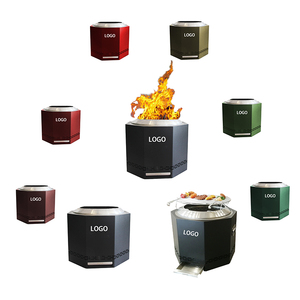 Mini Portable Outdoor Garden Steel Fireplace with Stainless Steel <strong>Folding</strong> Legs Charcoal <strong>Firepit</strong> for Outdoor Cooking - Product Image 1