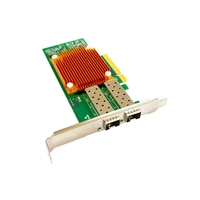 Servidor Tarjeta de red 10G Puerto dual SFP + Adaptador Ethernet Tarjeta de fibra de transmisión unidireccional con chip Intel 82599ES