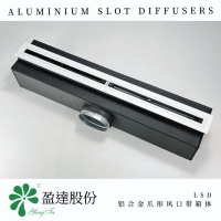 Diffuseur linéaire en aluminium pour CVC avec boîtier de plénum isolé et sortie d'air réglable pour système de ventilation