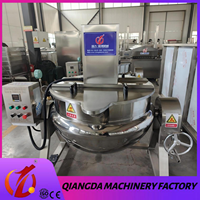 Machine à confiserie et moulin à farine en acier inoxydable de 200 L avec fonctions de chauffage/refroidissement pour sauces, confitures, soupes, bonbons