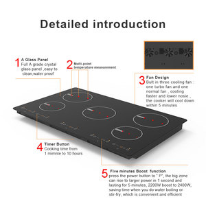 Placa <span class=keywords><strong>de</strong></span> <span class=keywords><strong>Inducción</strong></span> Grande Personalizada <span class=keywords><strong>de</strong></span> 9000W, Cocina Eléctrica Comercial Alemana, Cocina <span class=keywords><strong>de</strong></span> <span class=keywords><strong>Inducción</strong></span> <span class=keywords><strong>de</strong></span> 5 Quemadores - Product Image 5