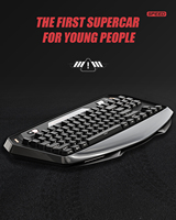 Teclado Mecánico Zornher Max870 Negro, Retroiluminación RGB, Teclas PBT, Diseño Ergonómico Inalámbrico de Tres Modos para Oficina y Contabilidad