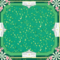 Jeu de tuiles de Mahjong américain sur le thème Green Golf Masters, 160 pièces, en acrylique à quatre couches gravé, avec sac et tapis pour les soirées de jeu