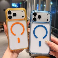 Senyork Qualitätsfarben Magnetische Transparente Handyhülle Acryl Klare Schutzhülle für iPhone 17Air 16 15 Hülle für Samsung S26 Ultra