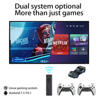 Console de Jeu Vidéo X Stick GameBox Double Système, 64G Intégré 2000+ Jeux Rétro, Manette Sans Fil 2.4G, Clé de Jeu 4K HD TV Box