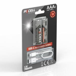 מכירה חמה 1.5 aaaa ליתיום נטענת 700mwh aaaaa סוללות usb טעינה li-ion עם יציאת סוג-c - Product Image 6