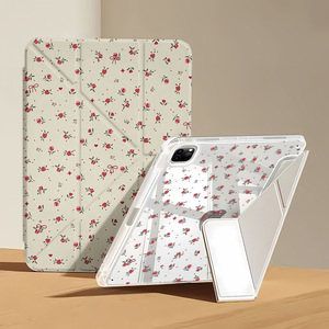 Funda Protectora para iPad Pro de 11 Pulgadas, Diseño Floral Completo, Plegable en Y, Antigolpes, Suave, con Ranura para Lápiz, Estilo Moderno - Product Image 3