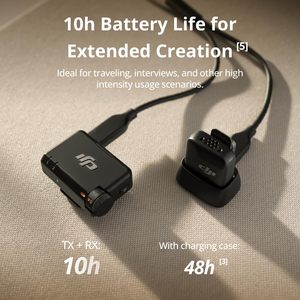 DJI Mic Mini Wireless <b>Microphone</b> 2 TX 1 RX Charging Case 48 Hour Use Noise Cancelling for Interview Vlog - Product Image 6
