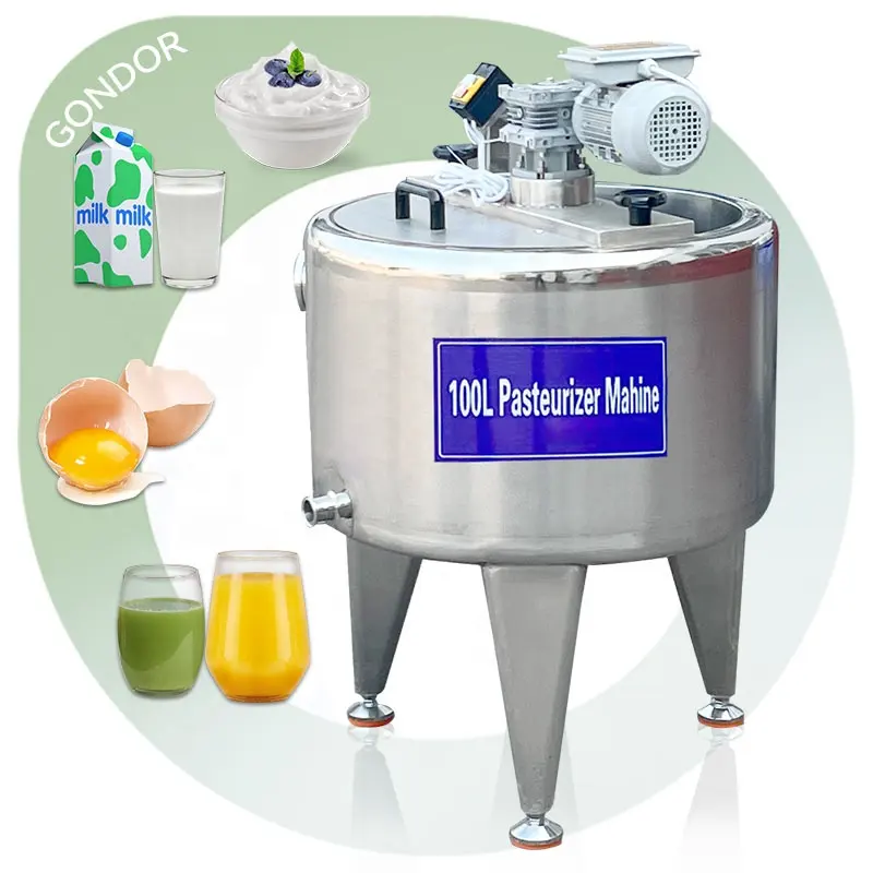 Crème glacée Yogourt Fromage Pasteurisateur Réservoir Utilisé 30l 200l 300l 500 Litres Lait Pasteurisation Équipement