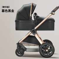 Vente en gros Poussette 3 en 1 personnalisée Landau Poussette de luxe compacte pliante Landau de bébé Poussette 3 en 1 avec siège auto