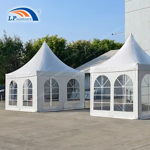 3x3m küçük özelleştirilmiş su geçirmez PVC alüminyum çerçeve pagoda düğün parti etkinlikleri outdo için gazebo olaylar çadır