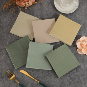 Morandi Color Solid Paper Napkins 250mm Double Layer Thickened Wedding Party Use - Product Image 1