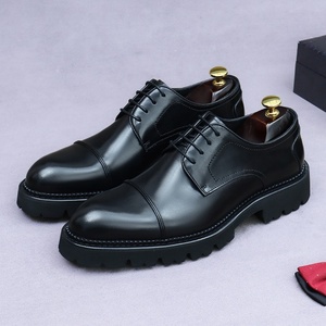 Zapatos de Cuero con Suela Gruesa, Estilo Traje, que Aumentan la Estatura, Zapatos Casuales de Hombre para Bodas, para Novios - Product Image 4