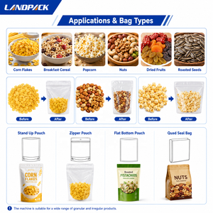 Machine d'emballage Doypack pour grains de café, poisson séché, légumineuses, aliments pour animaux, haricots marinés, olives, bœuf séché, flocons de maïs, châtaignes - Product Image 3