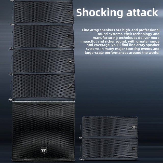 LT-205 Professional Passive Dual 5 Inch Line Array Speaker 150W Plastic Waterproof Neodymium for Stage Conference Event