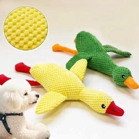 Pluche eendjes hondenspeelgoed met piepje, interactief kauwspeelgoed voor kleine en middelgrote honden