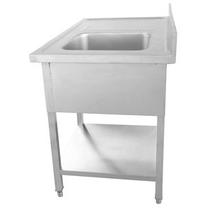 Évier à cuvette unique en acier inoxydable pour cuisine commerciale robuste et résistant, conçu pour les cuisines professionnelles - Product Image 3