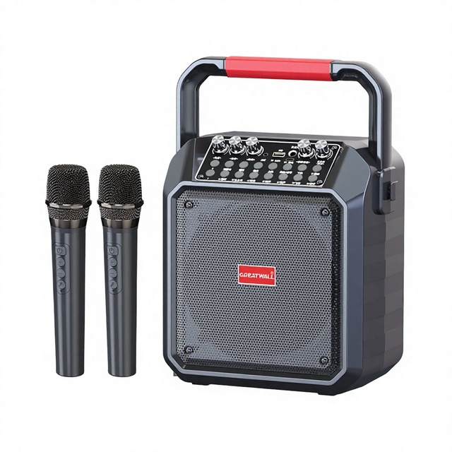 Karaoke Machine Wireless Speaker Portable with Microphone RGB LED Lighting 10-20W Output Power USB & Built-in Battery