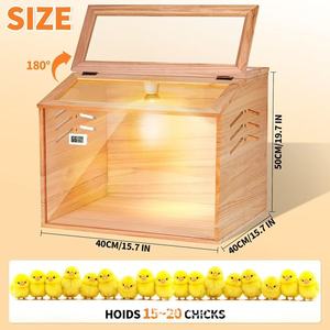Caja de cría transparente de madera para pollitos, caja de cría y alimentación para ciervos roe, transpirable, adecuada para todas las estaciones. - Product Image 1