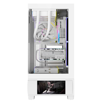 Boîtier PC de jeu en aluminium Micro ATX Ruix White HALO-X Pro avec écran LCD et refroidissement liquide 240/360 Screen Cube