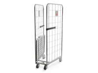 Conteneur en acier à mailles pliable de haute qualité, robuste, 1000 kg, 4 côtés, 4 roues, pour le stockage industriel et la logistique