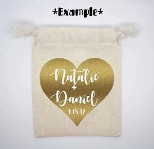 3x4 inch Black Calico Sac à cordon Logo personnalisé Sacs à cordon en coton biologique pour bijoux - Product Image 6