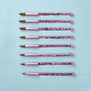 Faria 3D cepillo de uñas Kolinsky Purpurina líquida púrpura Mano acrílico cepillo de uñas 100 Kolinsky tamaño 16 Cepillos de uñas - Product Image 2