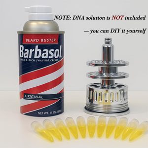 Dino DNA Cryo-Can : Pot de laboratoire d'<span class=keywords><strong>ADN</strong></span> de dinosaure jurassique avec tube de présentation de spécimen et d'embryon préhistoriques - Product Image 2