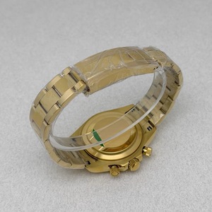 Nouvelle montre chronographe à quartz pour homme de 39 mm, boîtier doré avec cadran à chiffres arabes appliqués, mouvement VK63 - Product Image 6