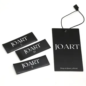 Manufacture Wholesale Custom Brand Logo Garment Hang Tag Silk Label Neck Clothing Tag A set of Clothes Accessories