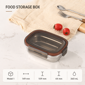 304 Stainless Steel Food Containers Rectangular Airtight Stackable Portable With Handles Dishwasher Safe Freezer Safe - Product Image 5