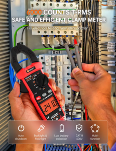 Multímetro Digital de Garra XEAST XE-2610E True RMS AC/DC com Medição de Tensão de Início, NCV, Temperatura e Capacitância, Suporte OEM Personalizado e Teste de Continuidade - Product Image 4