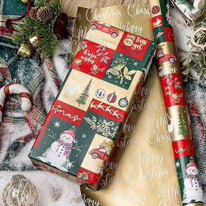 Christmas <b>Wrapping</b> <b>Paper</b> Holiday <b>wrapping</b> <b>paper</b> Red and gold double-sided <b>wrapping</b> <b>paper</b> Gold Foil <b>Wrapping</b> <b>Paper</b> - Product Image 2